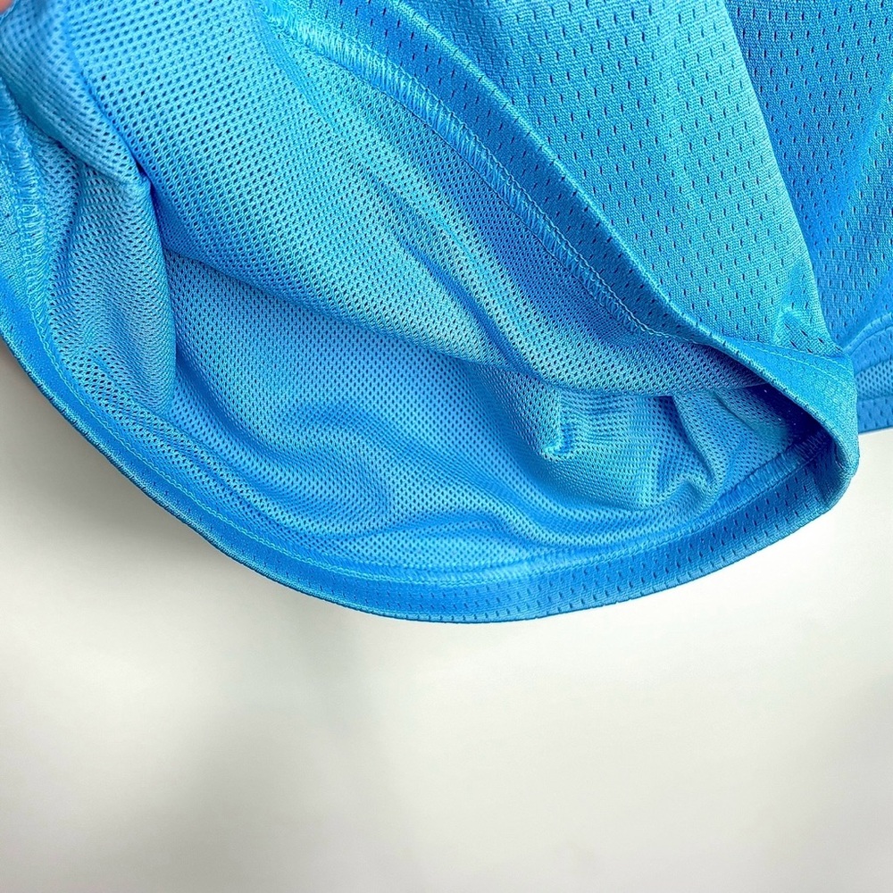 Adidas Men’s Original Essential Mesh Shorts Small Semi Blue Burst New - Picture 5 of 9